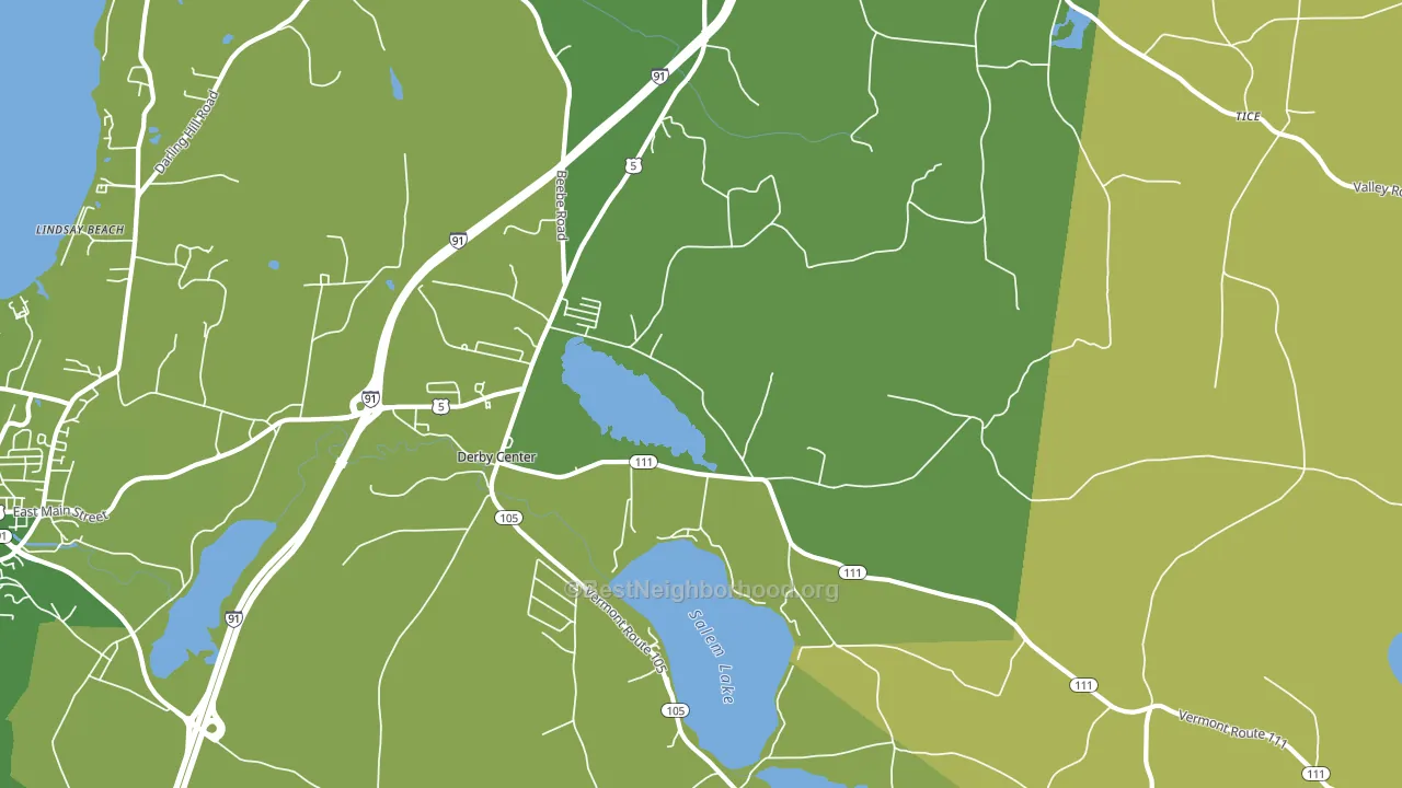 05829, VT block-group voter-turnout map
