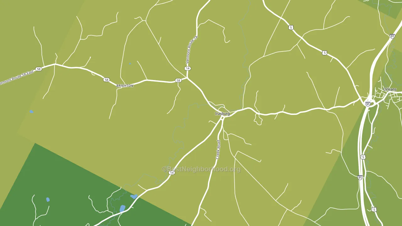 05845, VT block-group voter-turnout map