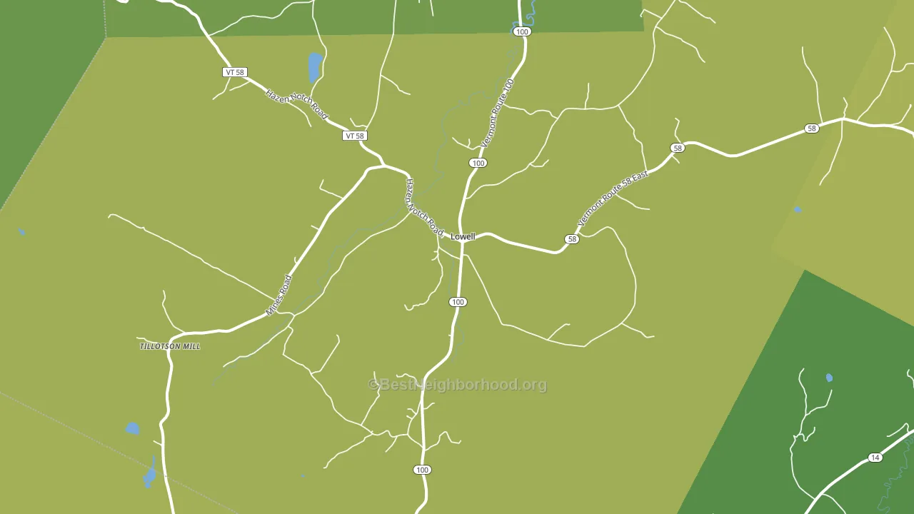 05847, VT block-group voter-turnout map