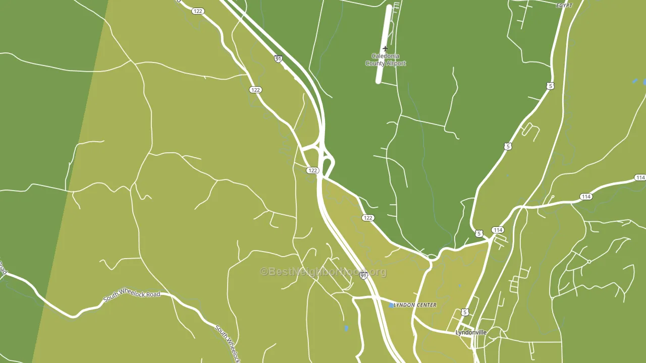 05850, VT block-group voter-turnout map
