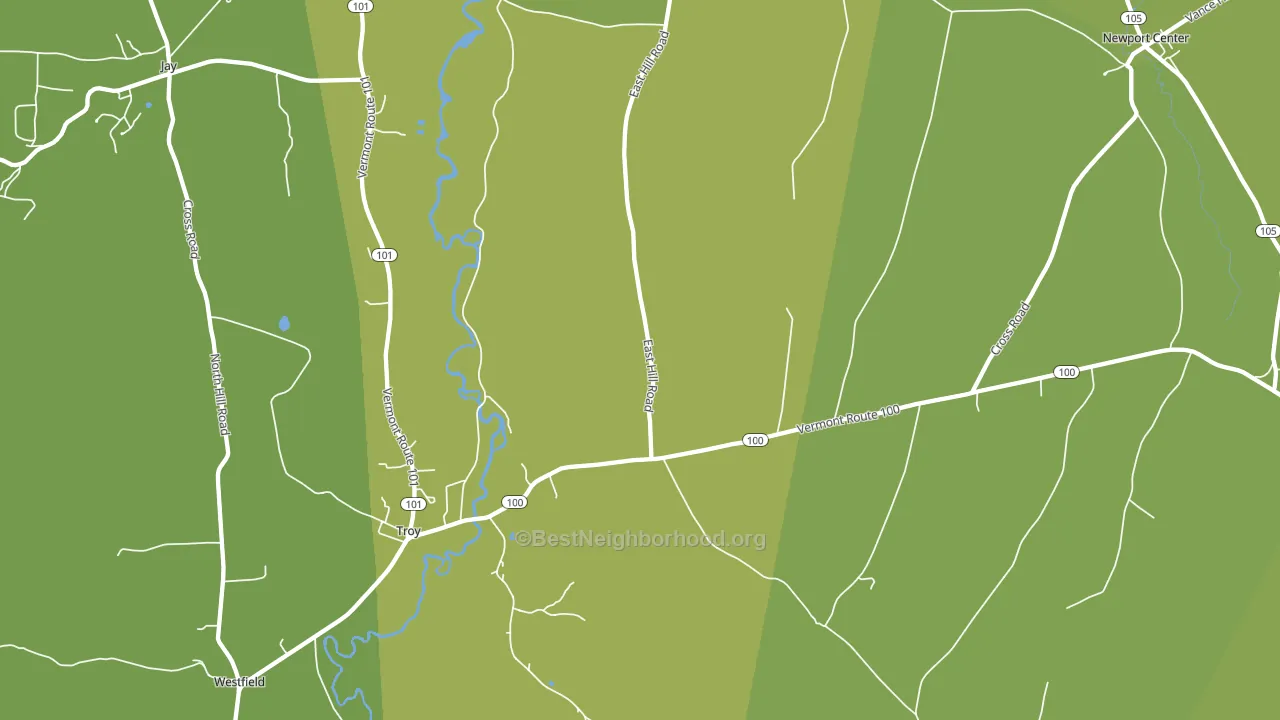 05868, VT block-group voter-turnout map