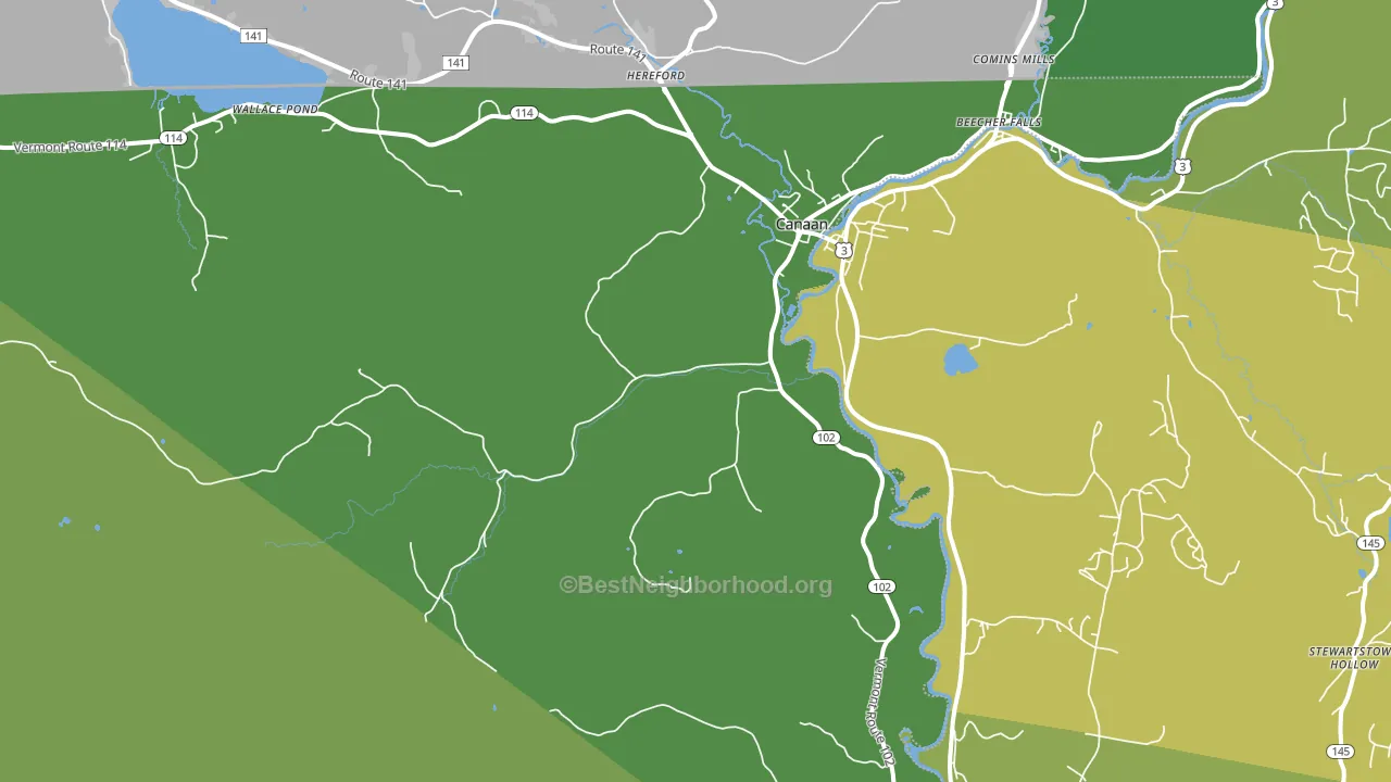 05903, VT block-group voter-turnout map