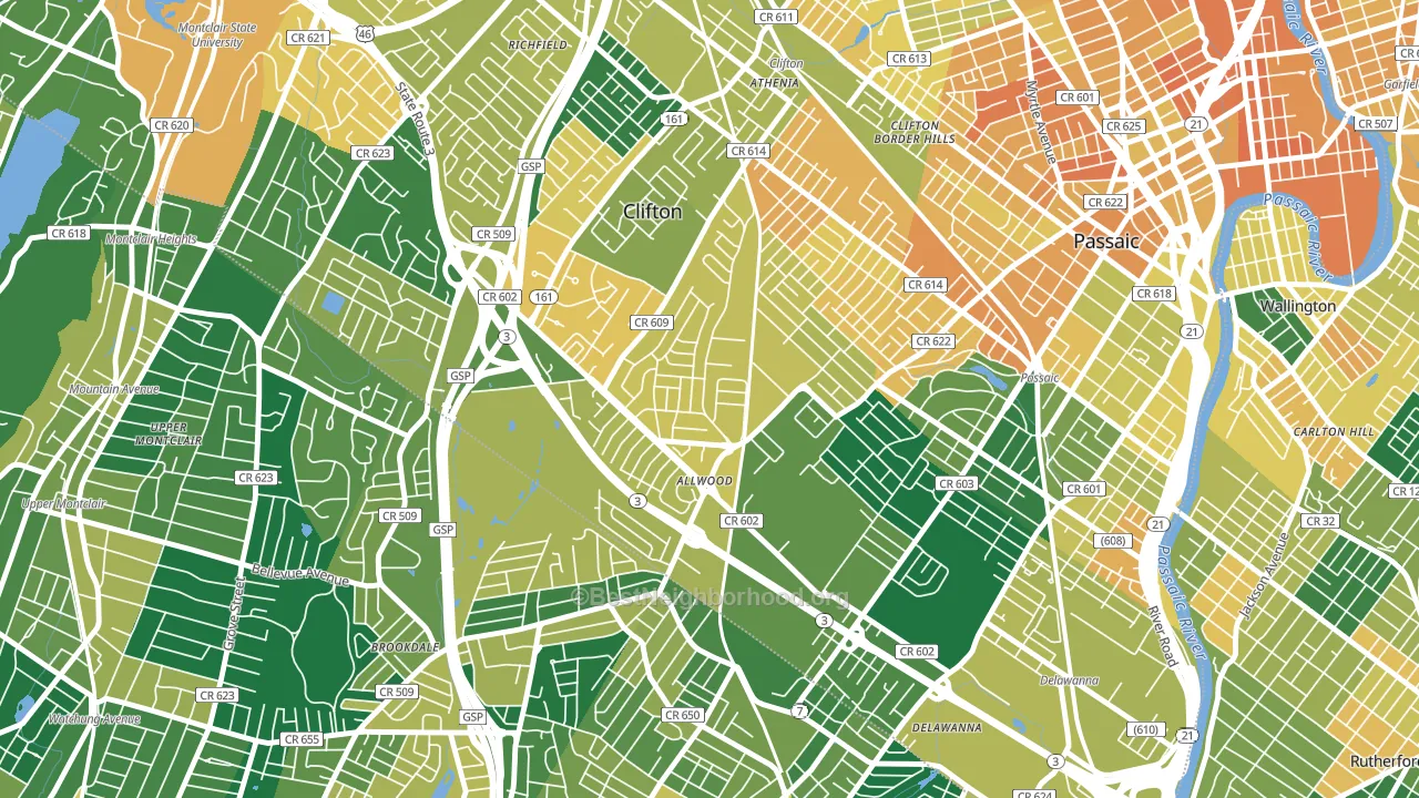07012, NJ block-group voter-turnout map