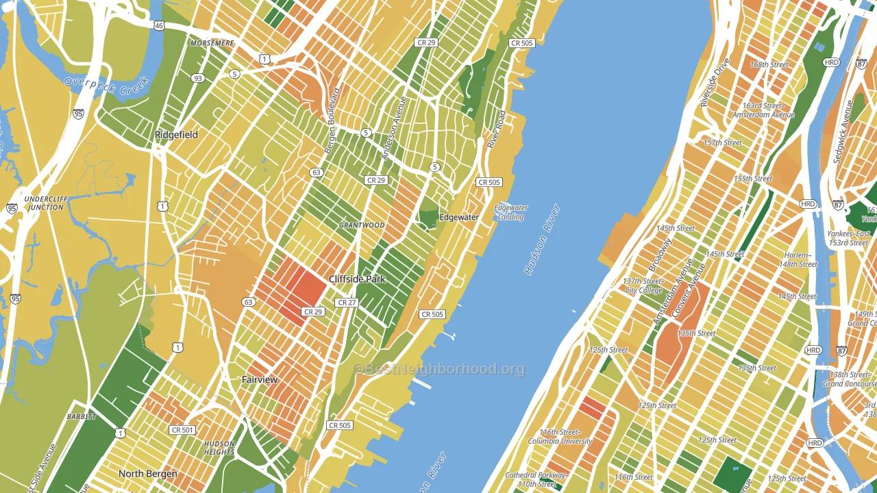 07020, NJ block-group voter-turnout map