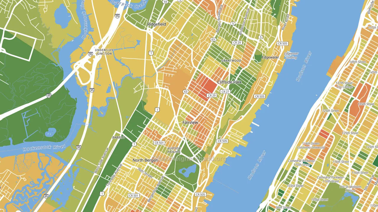 07022, NJ block-group voter-turnout map