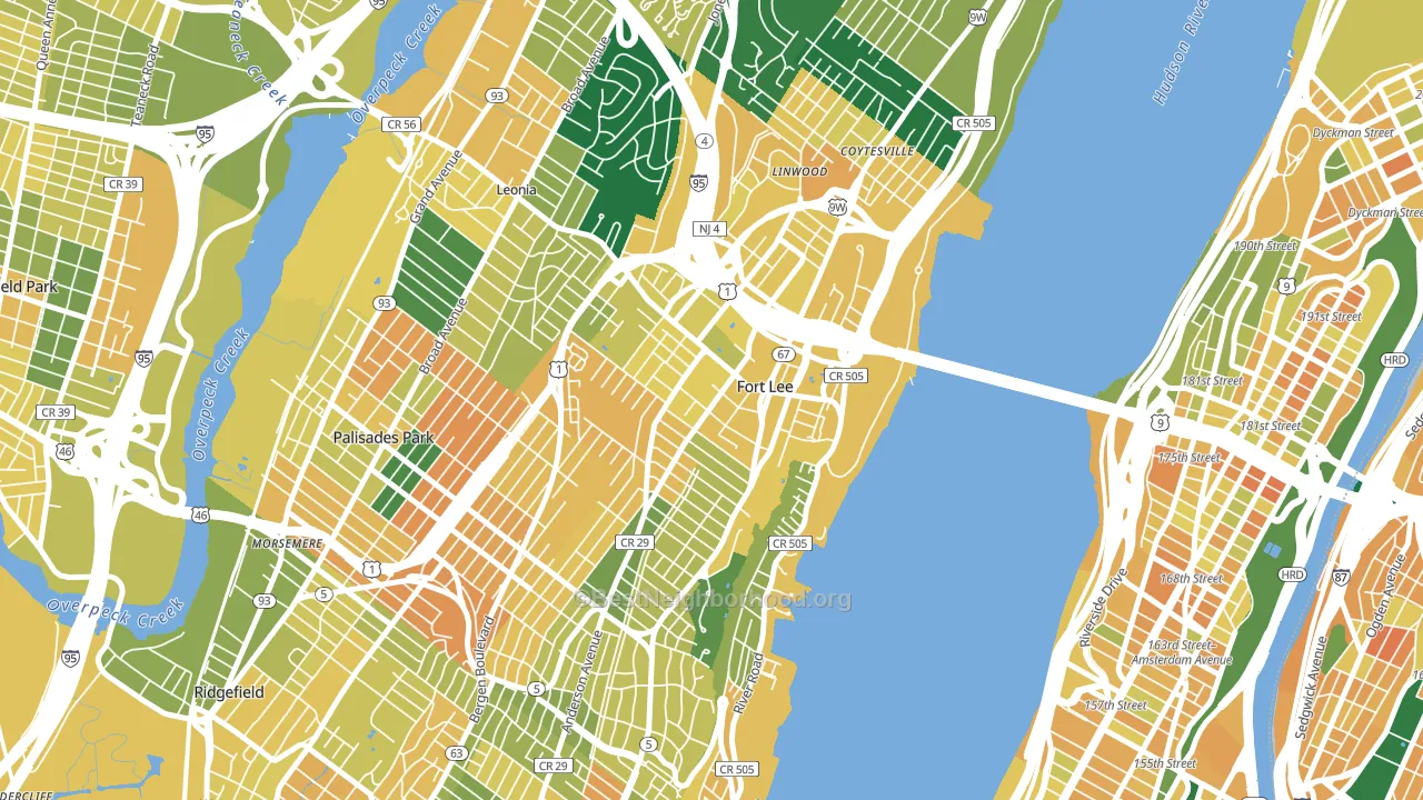 07024, NJ block-group voter-turnout map
