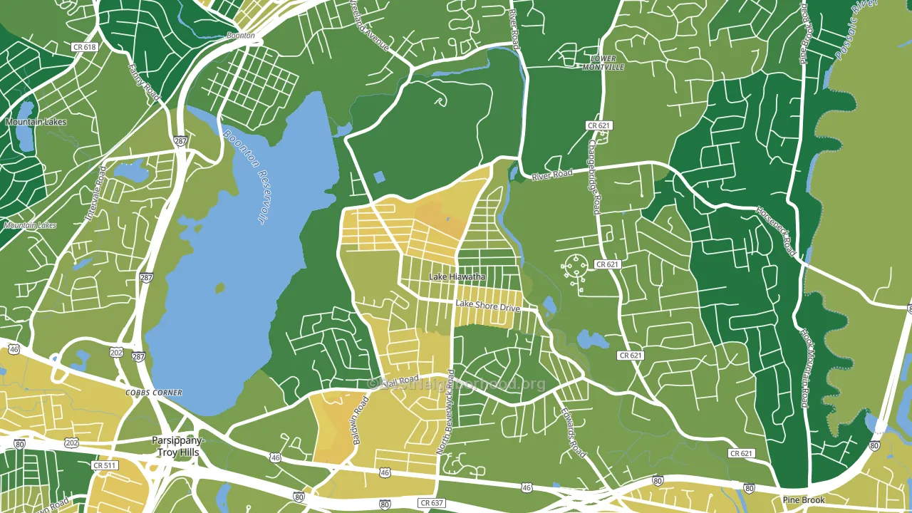 07034, NJ block-group voter-turnout map