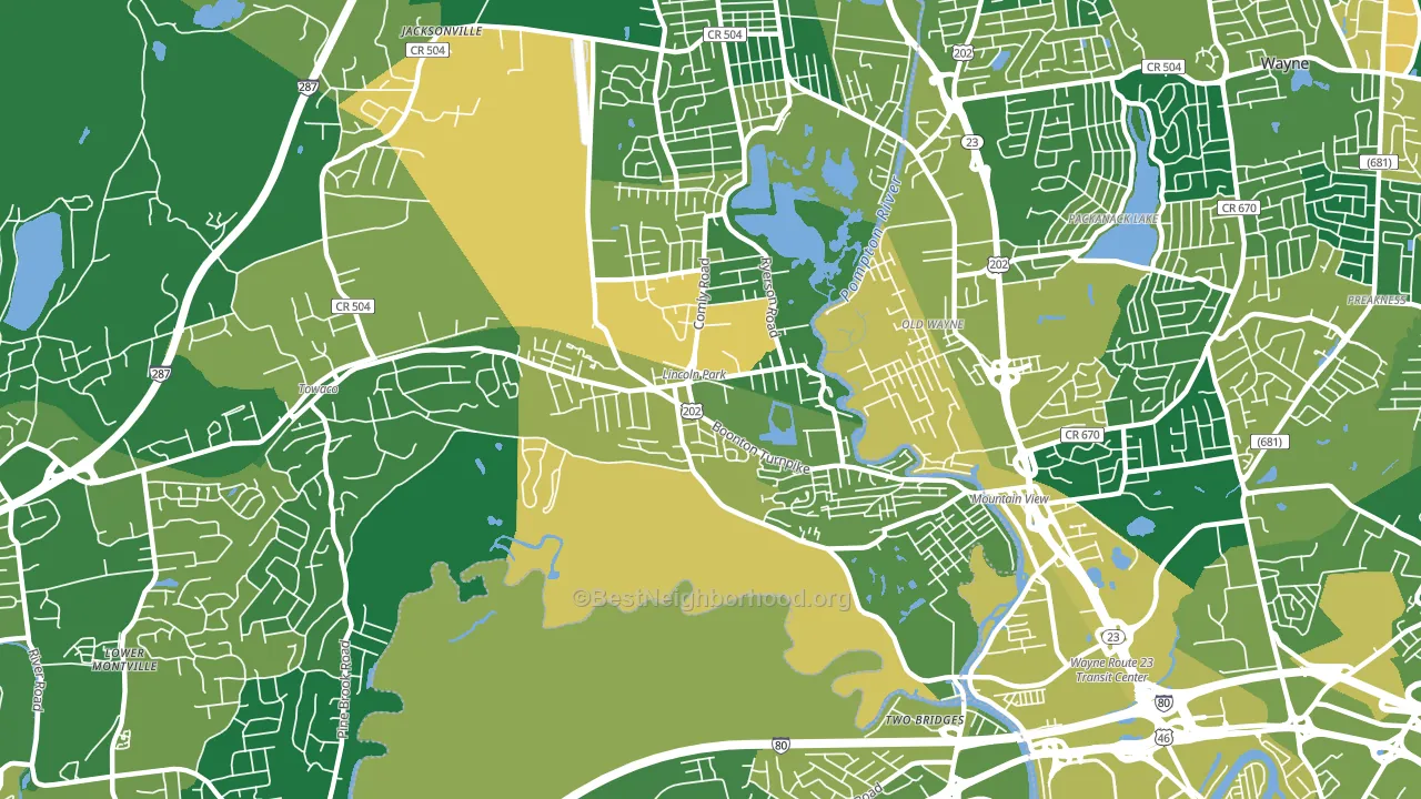 07035, NJ block-group voter-turnout map