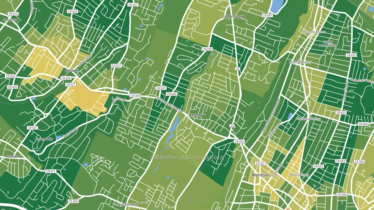 07044, NJ block-group voter-turnout map