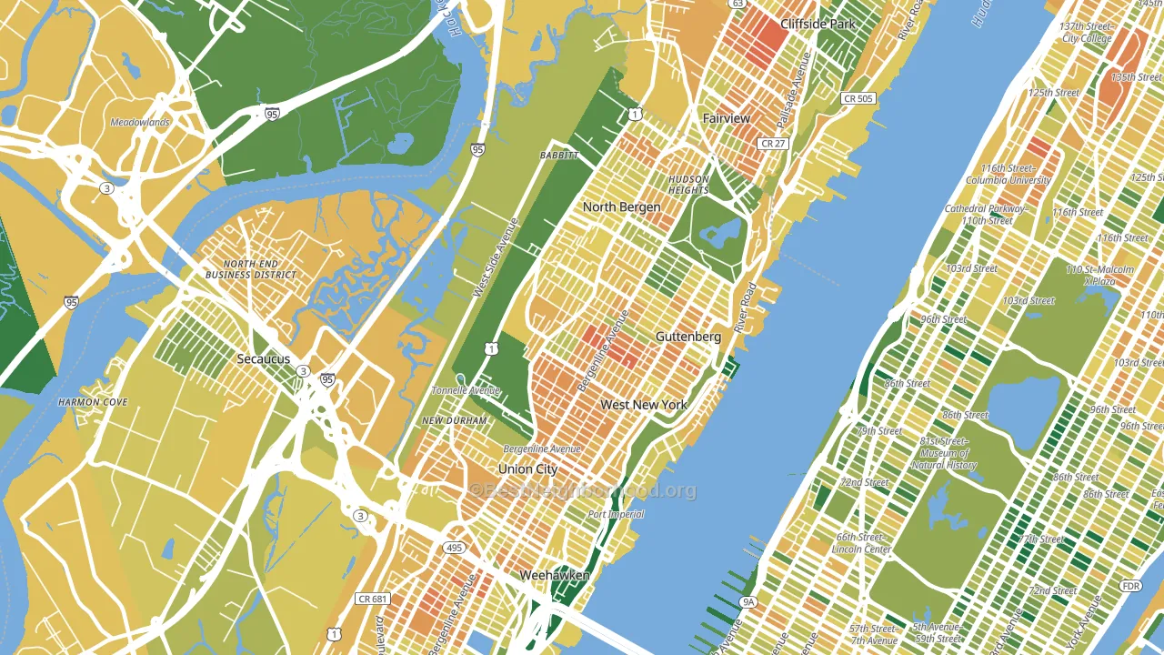 07047, NJ block-group voter-turnout map