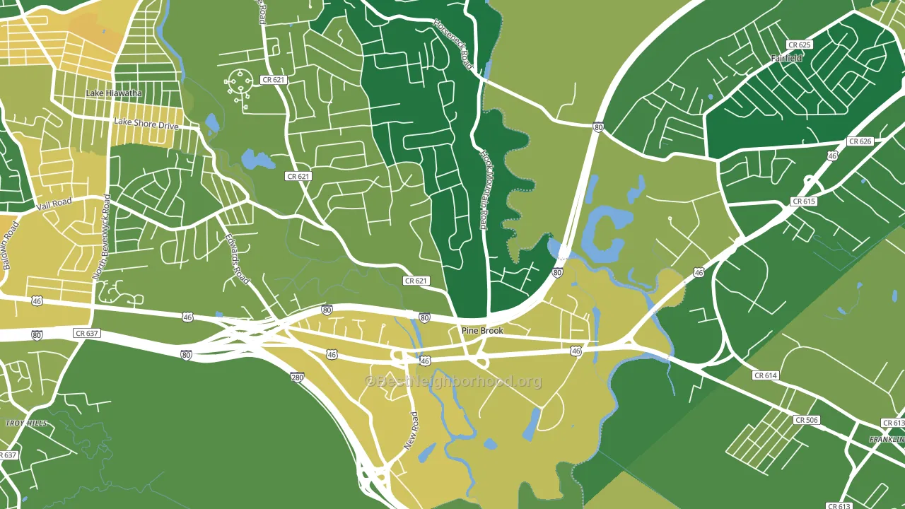 07058, NJ block-group voter-turnout map