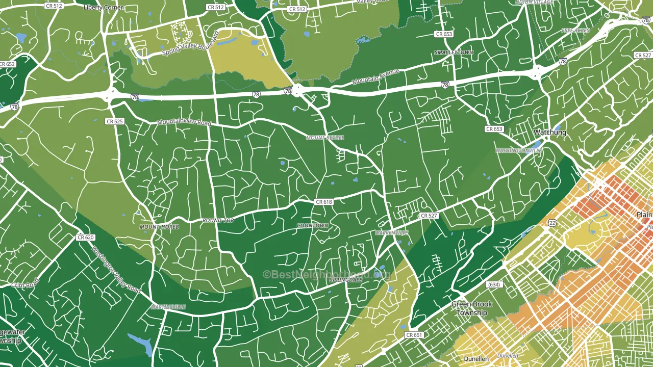 07059, NJ block-group voter-turnout map