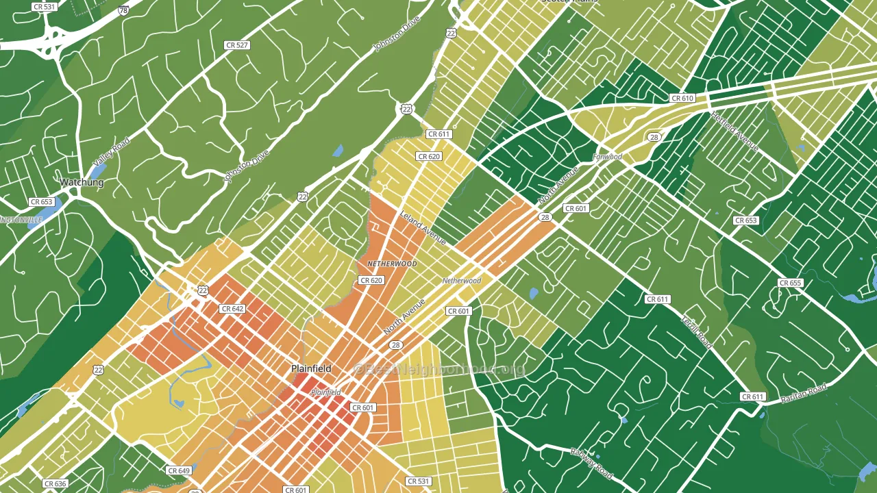 07062, NJ block-group voter-turnout map