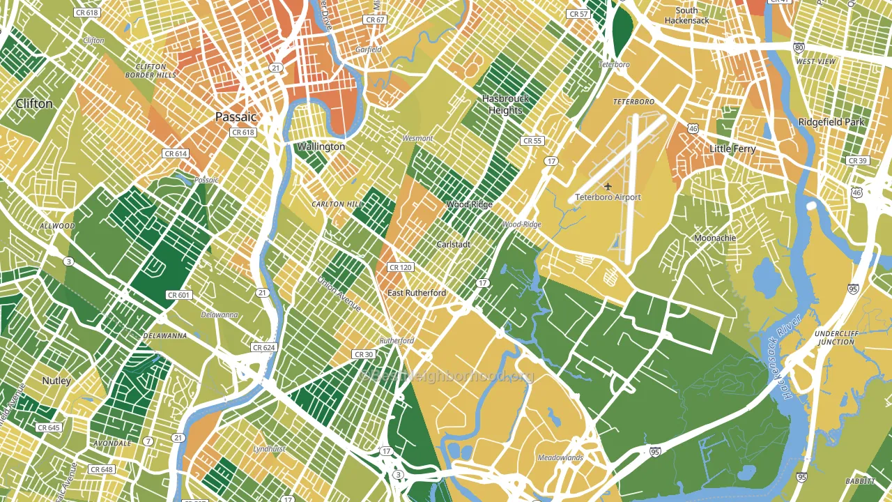 07072, NJ block-group voter-turnout map