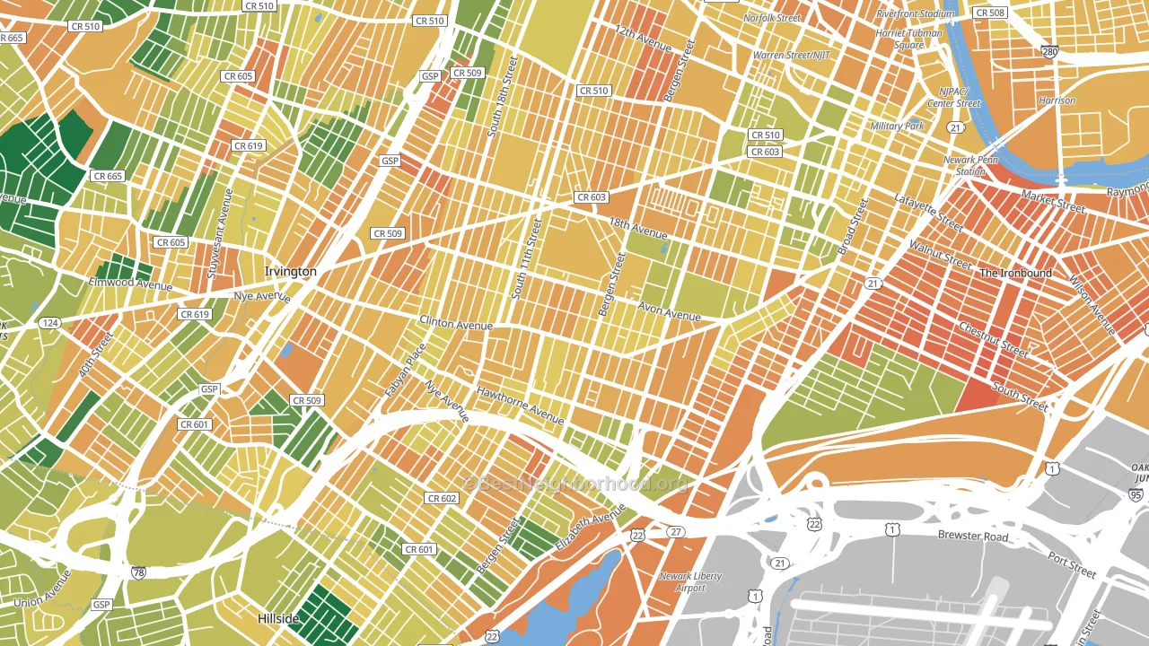 07108, NJ block-group voter-turnout map