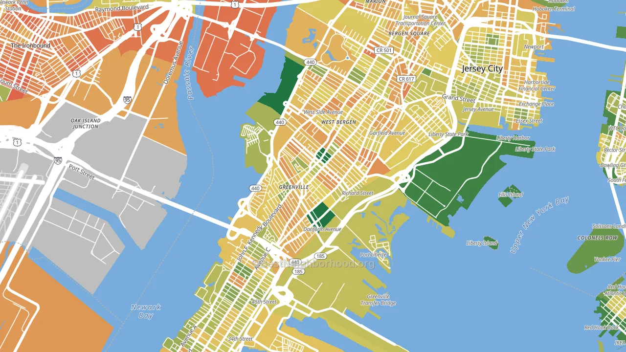 07305, NJ block-group voter-turnout map
