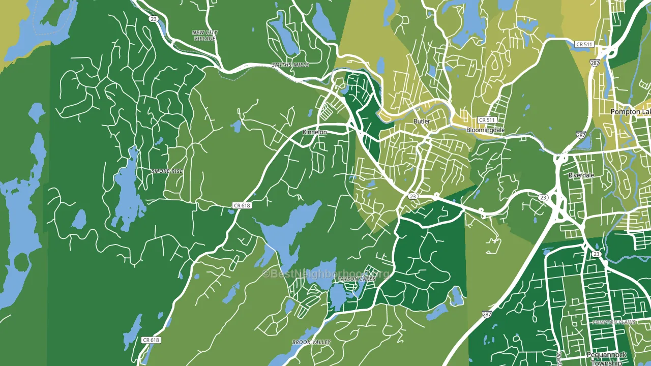 07405, NJ block-group voter-turnout map