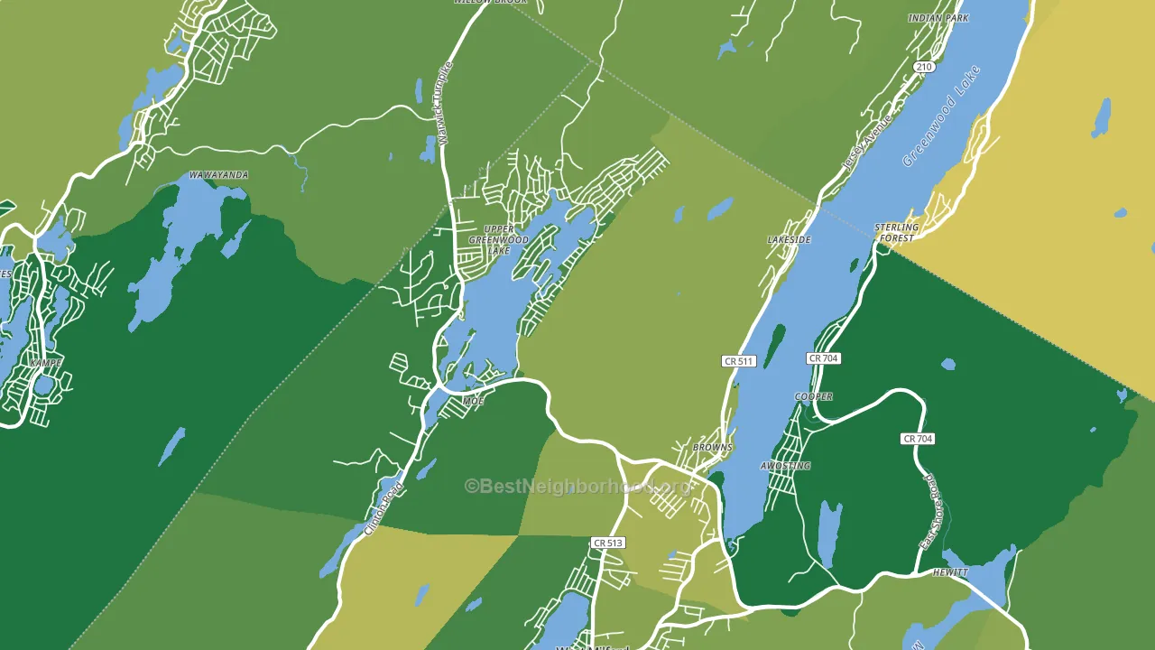 07421, NJ block-group voter-turnout map