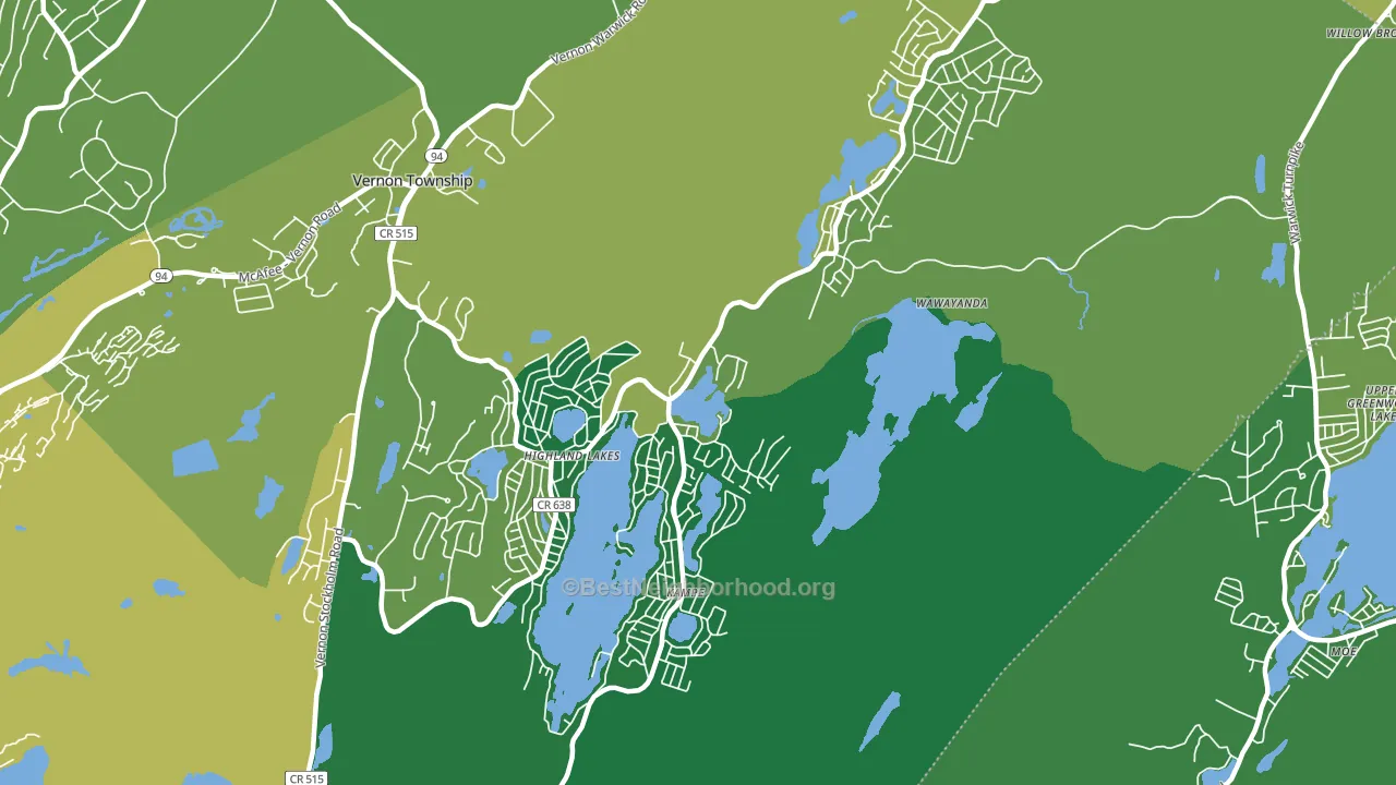 07422, NJ block-group voter-turnout map