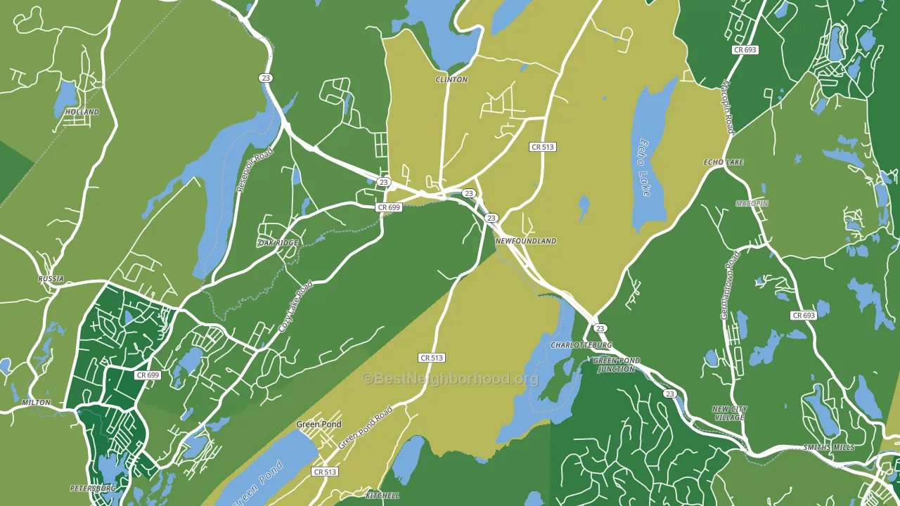 07435, NJ block-group voter-turnout map