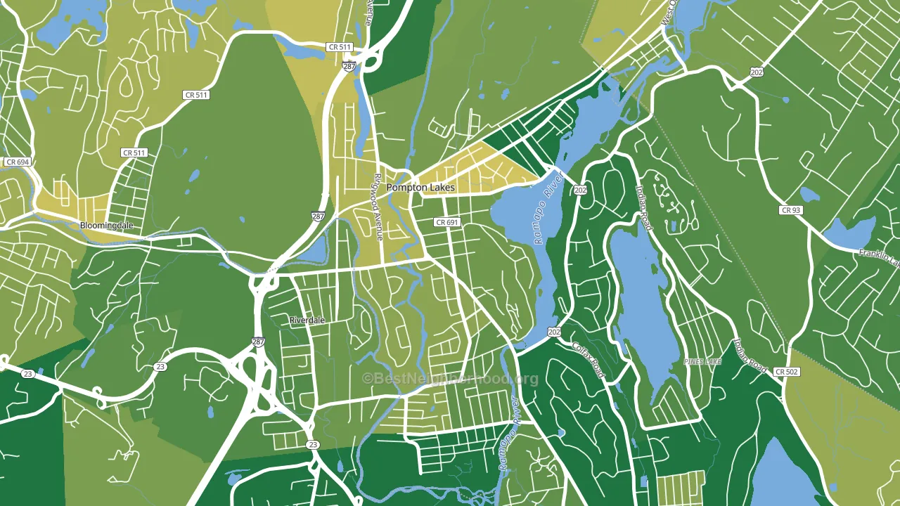 07442, NJ block-group voter-turnout map