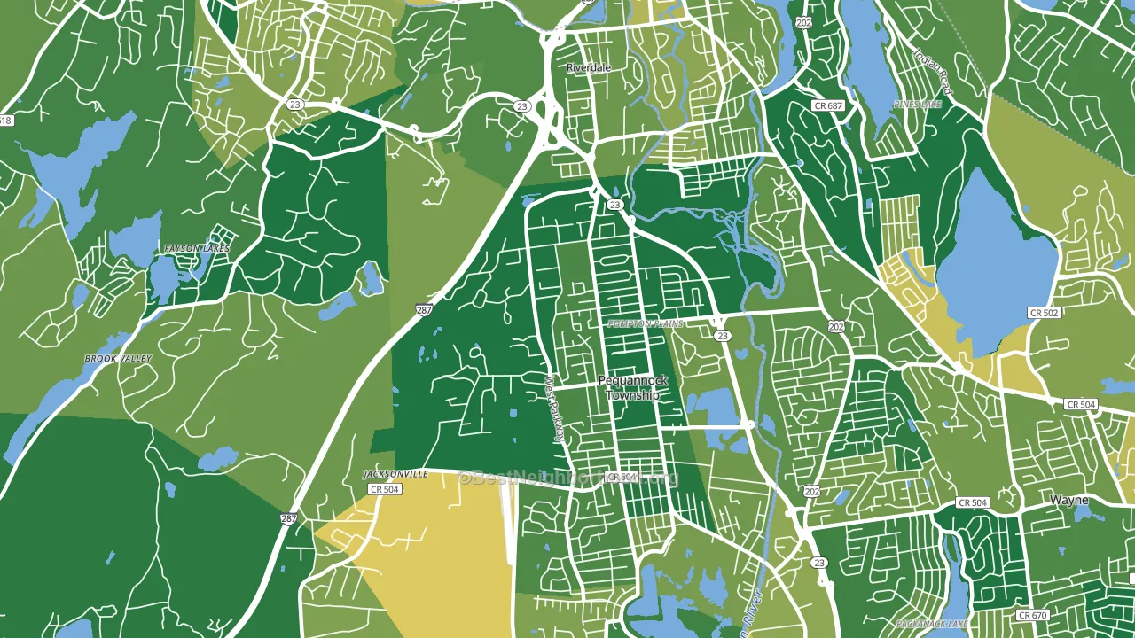 07444, NJ block-group voter-turnout map