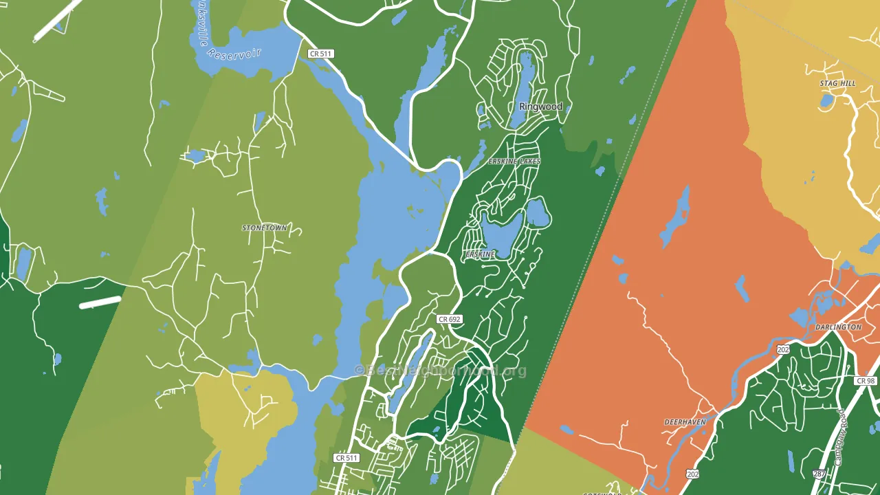 07456, NJ block-group voter-turnout map