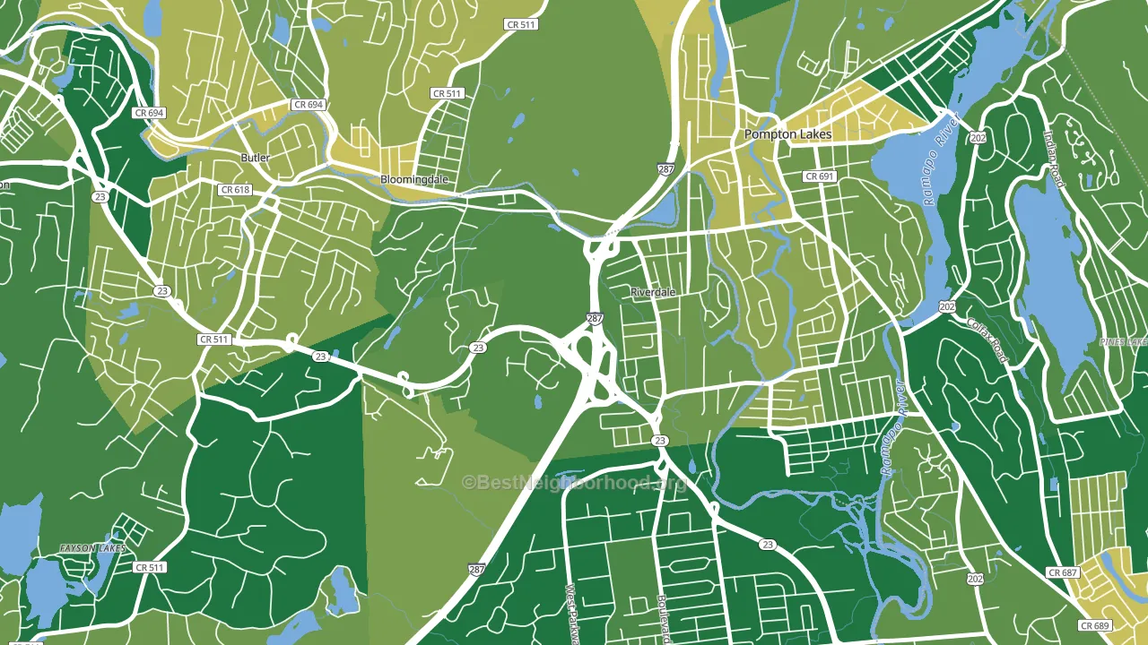 07457, NJ block-group voter-turnout map