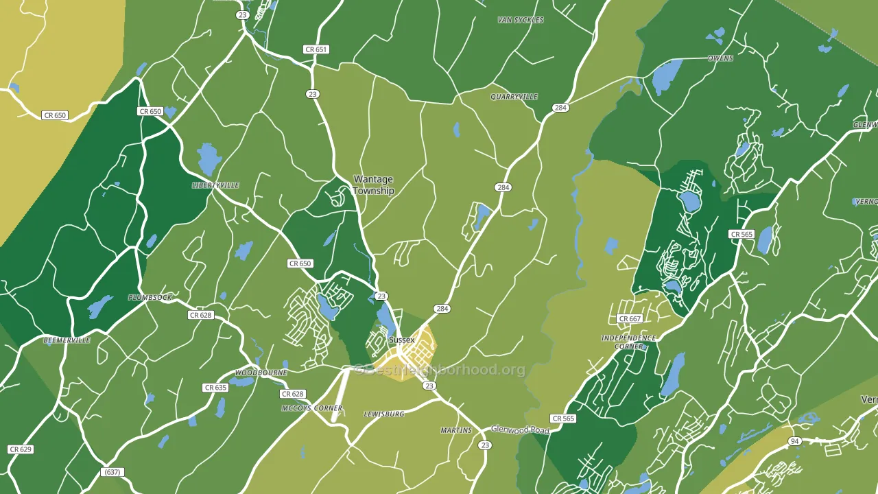07461, NJ block-group voter-turnout map
