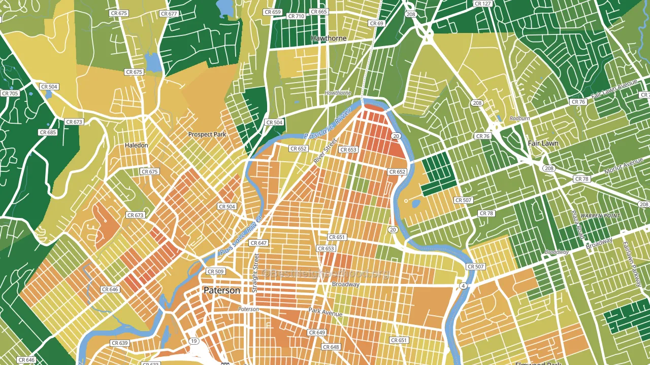 07524, NJ block-group voter-turnout map
