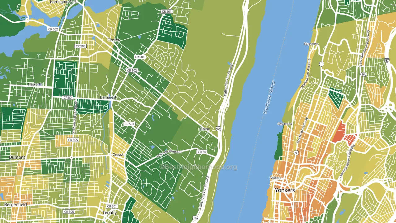 07620, NJ block-group voter-turnout map