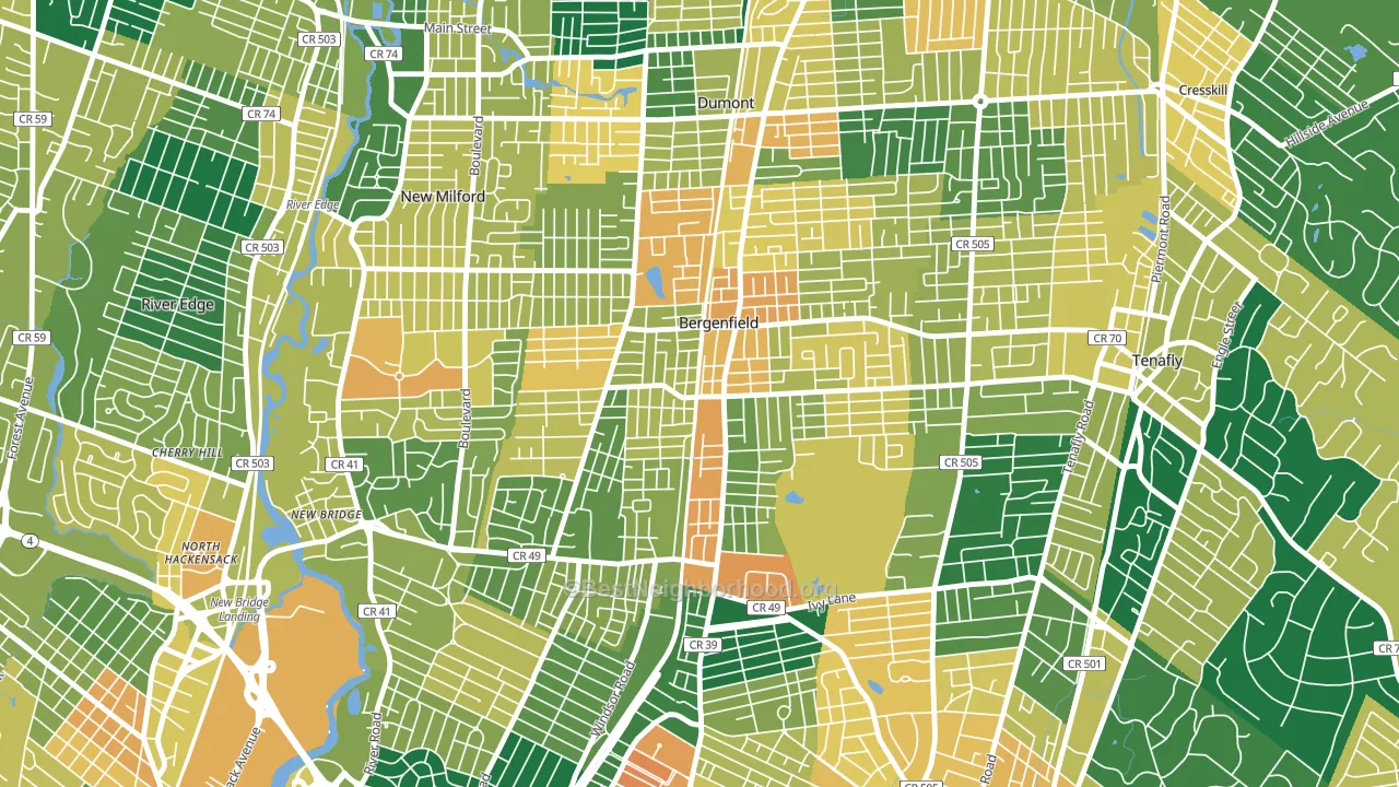 07621, NJ block-group voter-turnout map