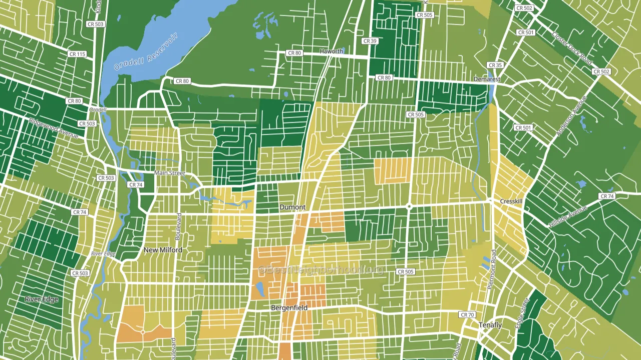 07628, NJ block-group voter-turnout map