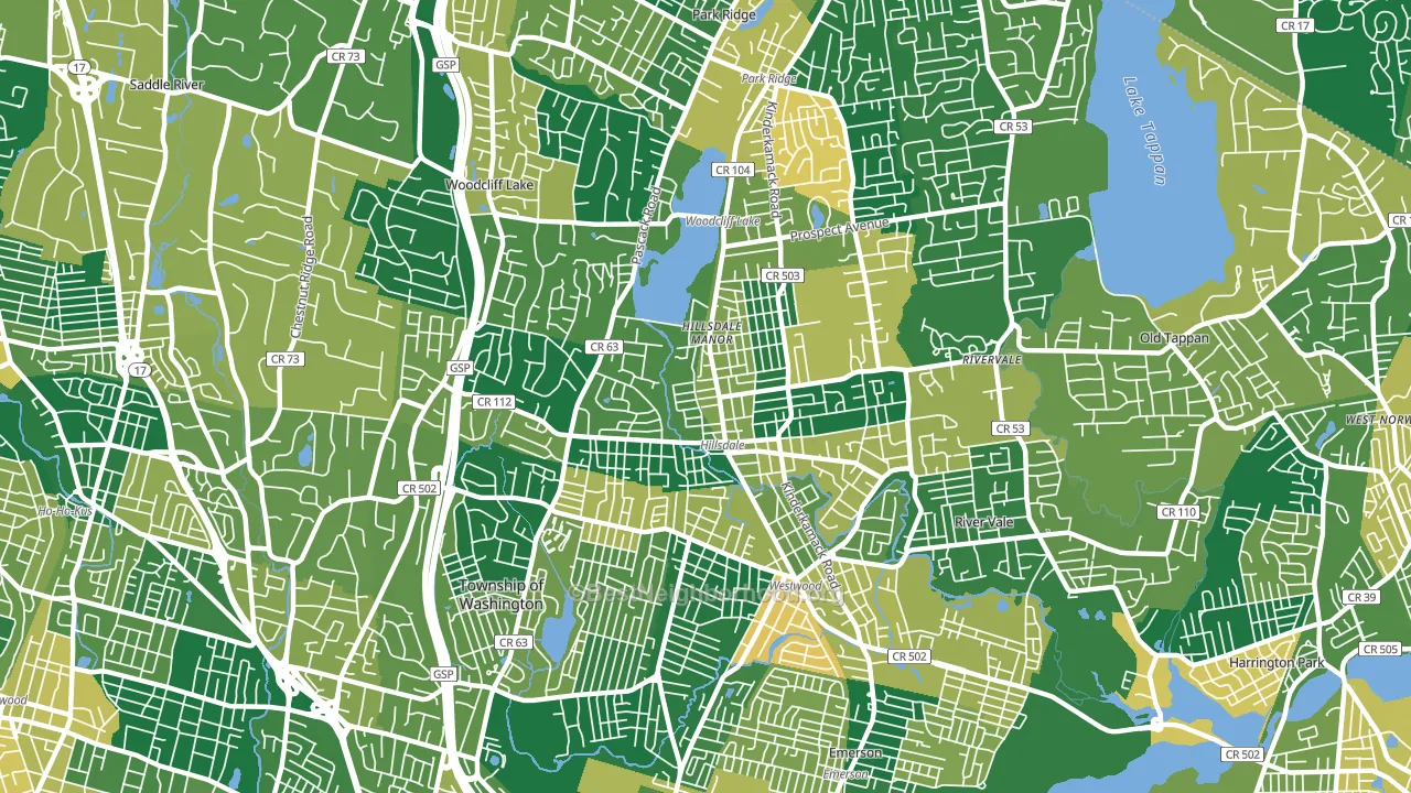 07642, NJ block-group voter-turnout map