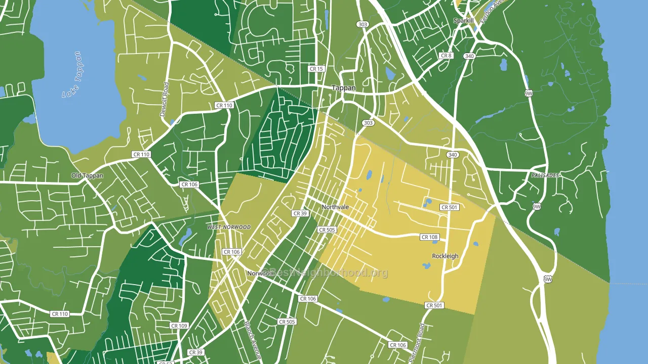 07647, NJ block-group voter-turnout map