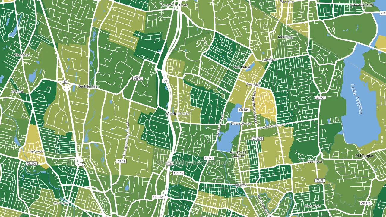 07677, NJ block-group voter-turnout map