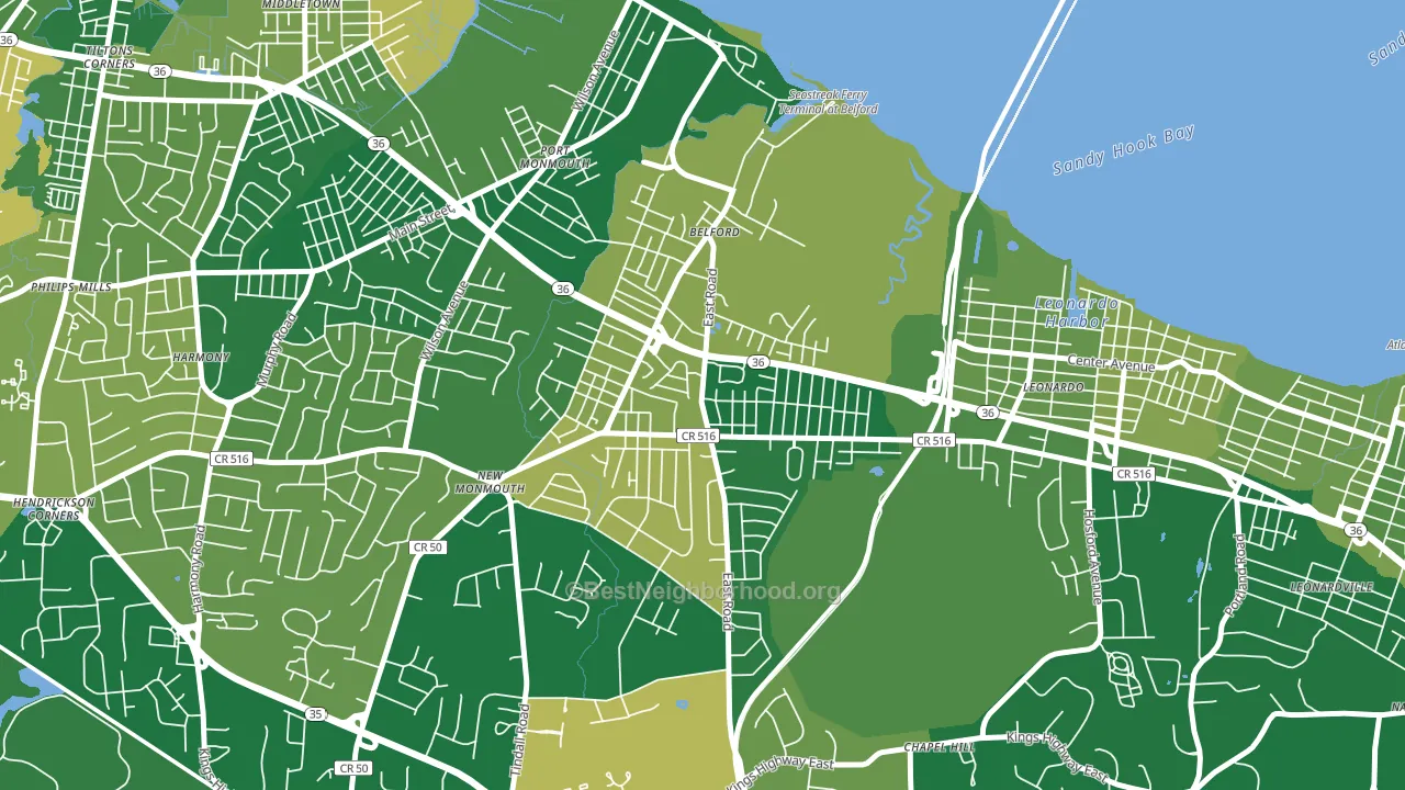 07718, NJ block-group voter-turnout map