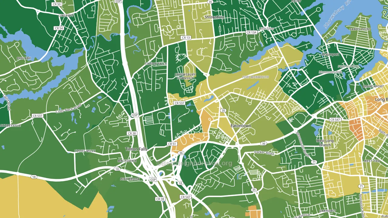 07724, NJ block-group voter-turnout map
