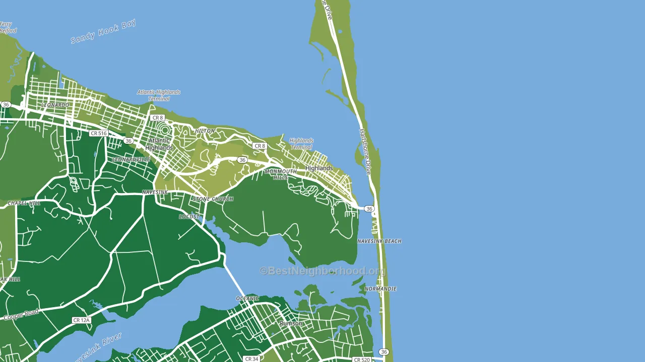 07732, NJ block-group voter-turnout map