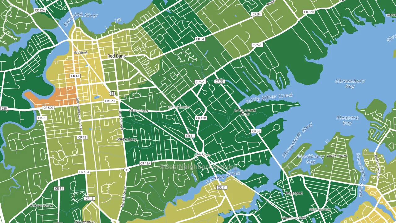 07739, NJ block-group voter-turnout map