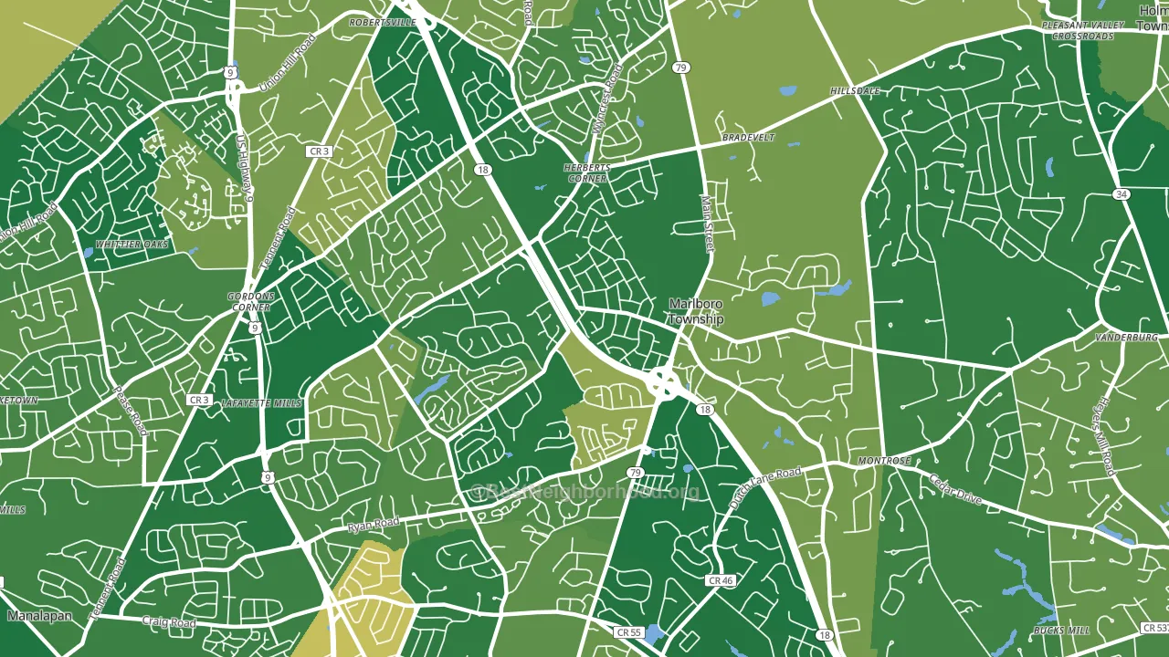 07746, NJ block-group voter-turnout map