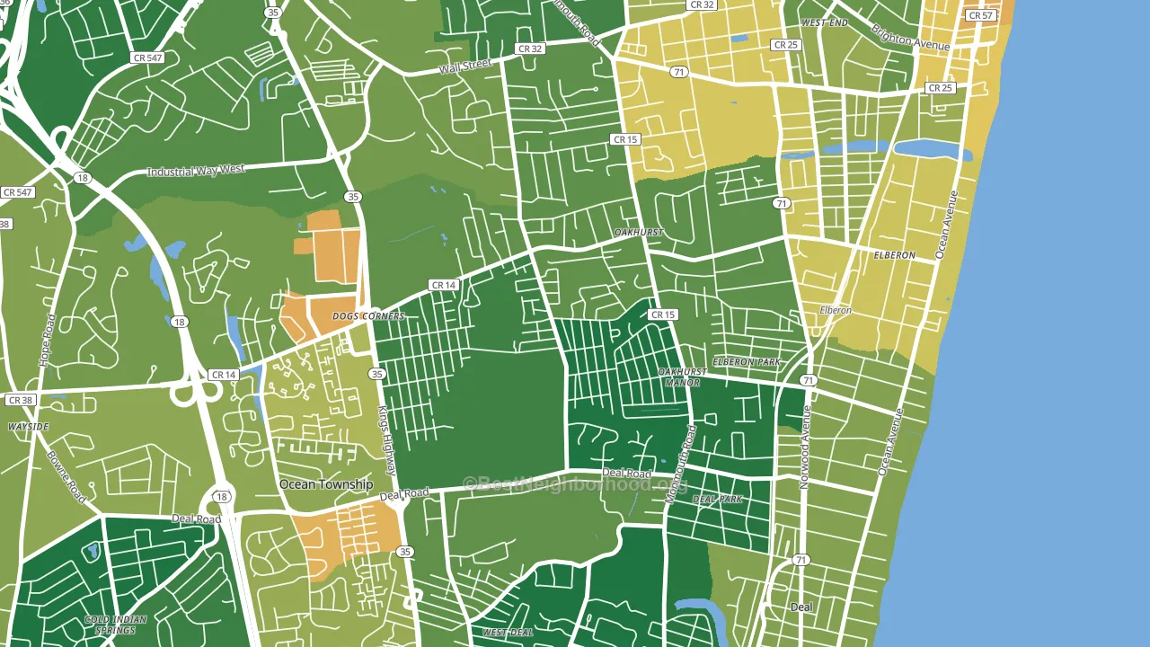 07755, NJ block-group voter-turnout map