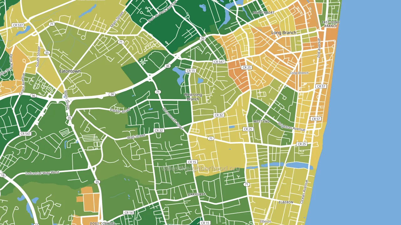 07764, NJ block-group voter-turnout map