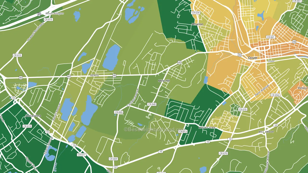 07803, NJ block-group voter-turnout map