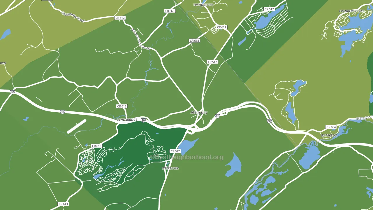 07820, NJ block-group voter-turnout map