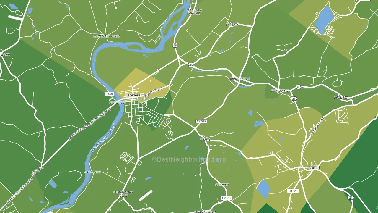07823, NJ block-group voter-turnout map
