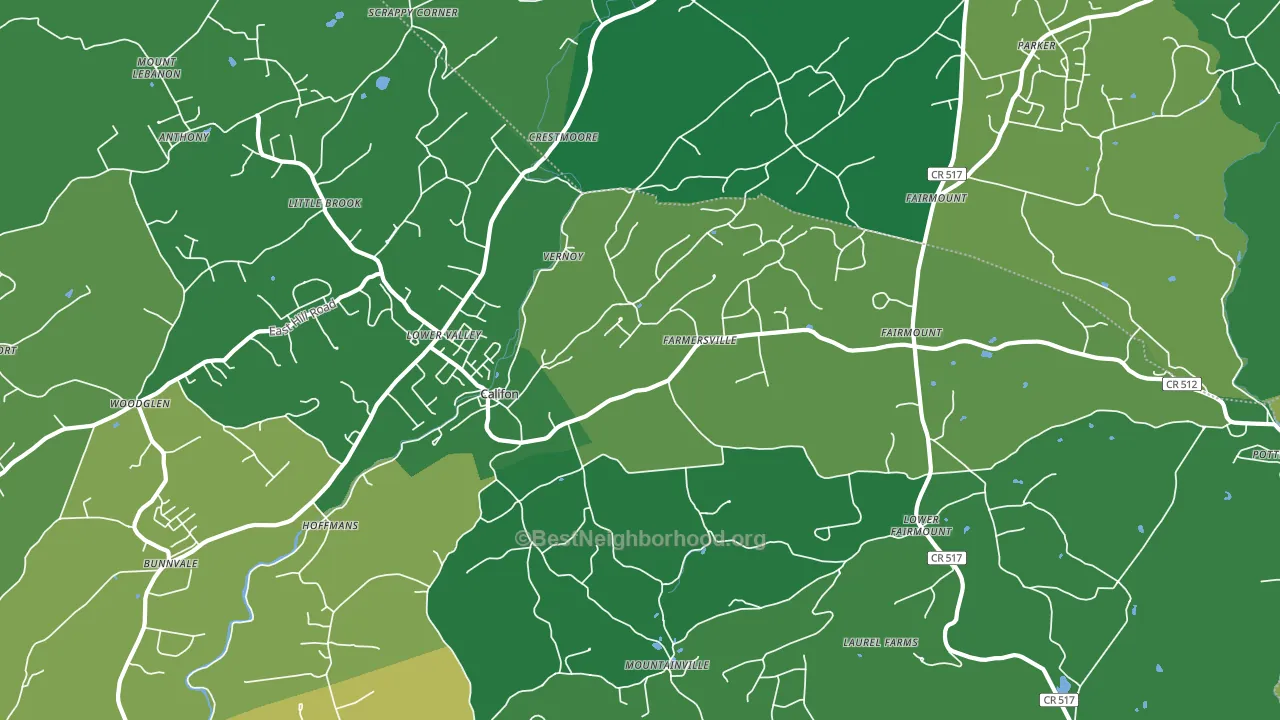 07830, NJ block-group voter-turnout map