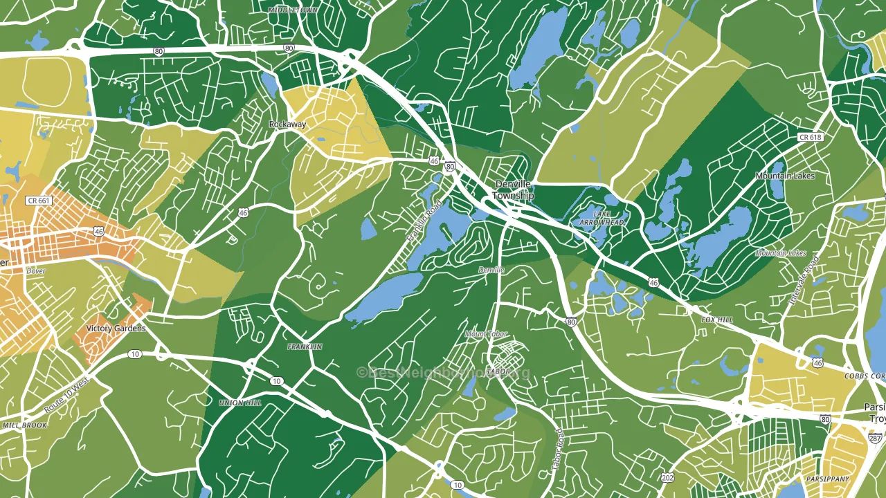 07834, NJ block-group voter-turnout map