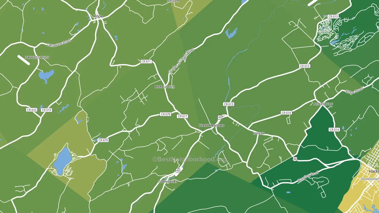 07838, NJ block-group voter-turnout map