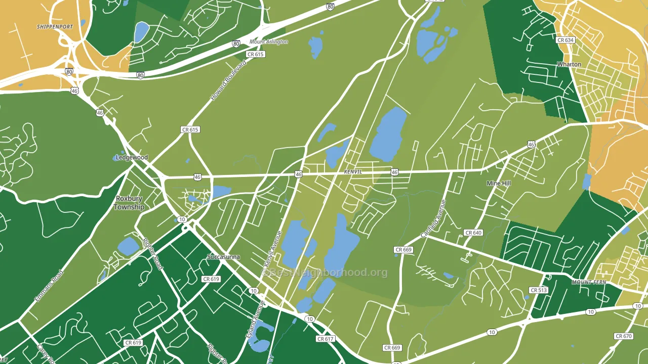 07847, NJ block-group voter-turnout map